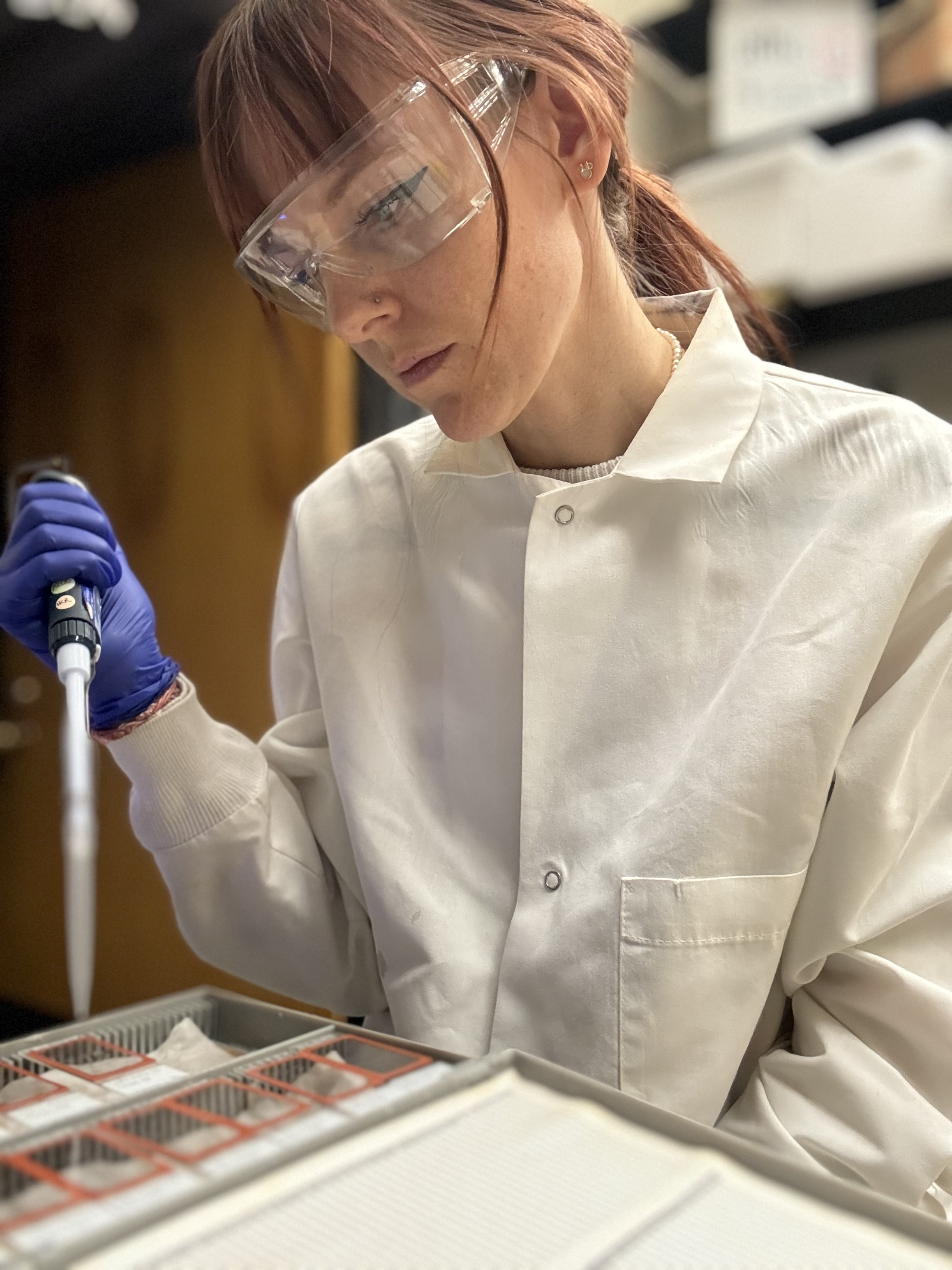 Elizabeth in the lab